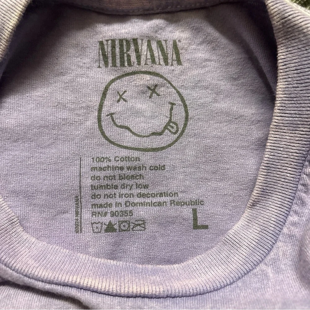 NIRVANA Purple and Yellow Short Sleeve Tee - Picture 2 of 3